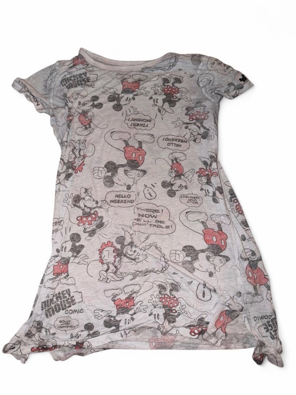 Disney Gray and Red Mickey & Minnie Comic Nightgown - Picture 1 of 2